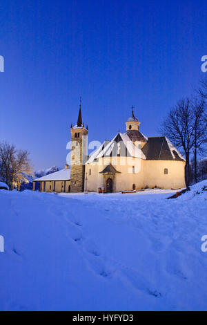 Francia, Savoie (73), Vallée des Belleville, Saint-Martin-de-Belleville, cappella Notre-Dame-de-la-Vie // Francia, Savoie, valle di Belleville, Saint M Foto Stock