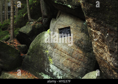 Adrspach, Adrspach-Teplice, avventura, boemia, canyon, scalatore, arrampicata, campagna, ceco, europa, geologico, geologia, Johann Wolfgang von Goethe Foto Stock