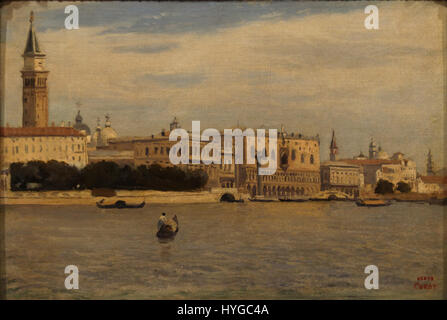 Venezia dalla Dogana Jean Baptiste Camille Corot 1834 Foto Stock