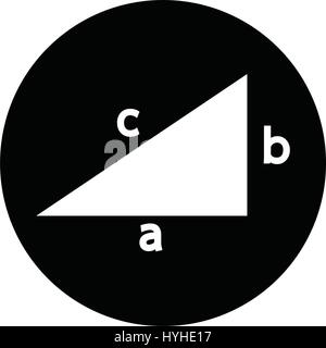 Teorema di Pitagora icona Illustrazione Vettoriale