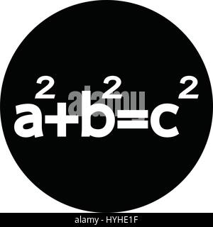 Teorema di Pitagora icona Illustrazione Vettoriale