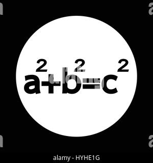 Teorema di Pitagora icona Illustrazione Vettoriale