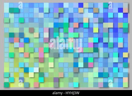 Abstract sfondo vettoriale di piazza multicolore con ombre Illustrazione Vettoriale