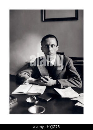 GOEBBELS 1930 ritratto di Joseph Goebbels la guerra tedesco il ministro della Propaganda nazista Foto Stock