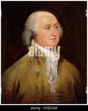 John Adams (30 Ottobre 1735 - 4 luglio 1826) era un avvocato americano,autore, statista e diplomatico. Ha servito come il secondo presidente degli Stati Uniti (1797-1801), il primo Vice Presidente (1789-1797), e come Padre Fondatore era un leader americano di indipendenza dalla Gran Bretagna. Foto Stock
