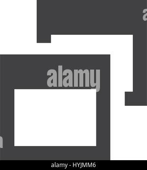 Semplice finestra del browser icona simbolo vettore Illustrazione Vettoriale