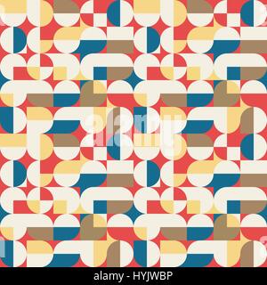 Geometrica astratta retrò pattern senza giunture Illustrazione Vettoriale
