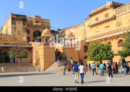 Il Festung von ambra, ambra Fort, Jaipur, Rajasthan, Indien Foto Stock