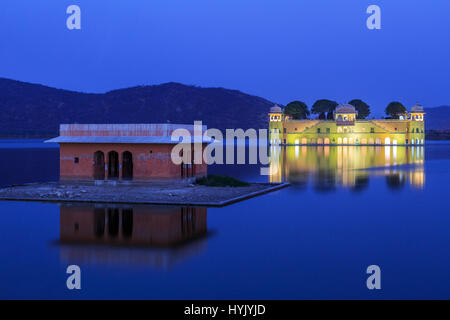 Jal Mahal der Wasserpalast, Jaipur, Rajasthan, Indien Foto Stock