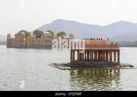 Jal Mahal der Wasserpalast, Jaipur, Rajasthan, Indien Foto Stock