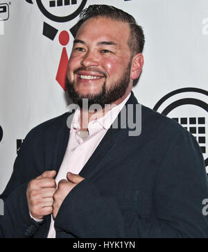 Atlantic City, NJ, Stati Uniti d'America. Il 1 aprile, 2017. Realtà americana Star Jon Gosselin ospita maschio indomito Revue al crepuscolo Nightclub at Caesar Hotel Casino. Foto Stock