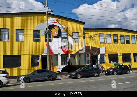 Andina Brewing Company in East Vancouver, BC, Canada. La birra artigianale in Vancouver. Foto Stock