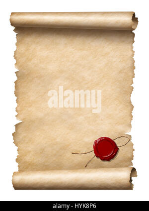 Scorrere con il sigillo di cera Foto Stock