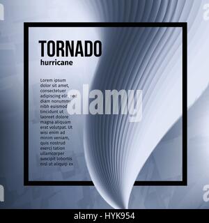 Abstract isolato tornado uragano disastro naturale illustrazione vettoriale Illustrazione Vettoriale