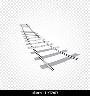 Abstract isolato di color grigio strada ferrata sul fondo a scacchi, ladder illustrazione vettoriale Illustrazione Vettoriale
