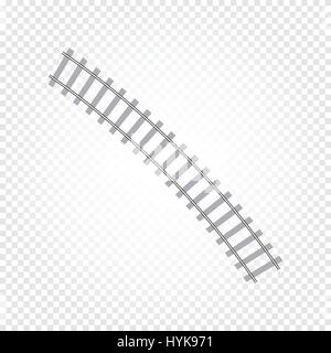 Abstract isolato di color grigio strada ferrata sul fondo a scacchi, ladder illustrazione vettoriale Illustrazione Vettoriale