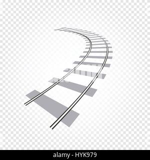 Abstract isolato di color grigio strada ferrata sul fondo a scacchi, ladder illustrazione vettoriale Illustrazione Vettoriale