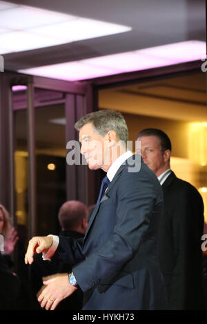 Berlino, Germania, Febbraio 10th, 2014: Pierce Brosnan assiste alla Berlinale Film Festival. Foto Stock