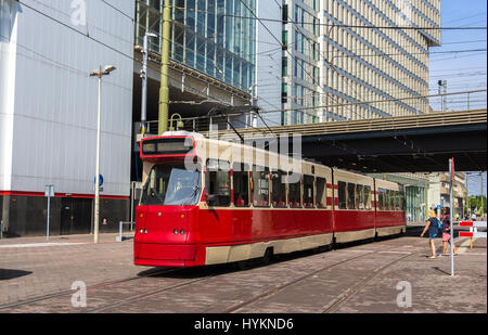 Il vecchio tram a l'Aia, Paesi Bassi Foto Stock