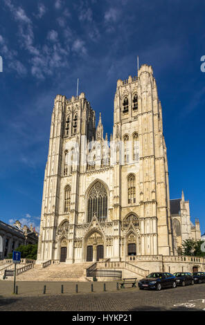 Cattedrale di San Michele e Santa Gudula a Bruxelles, in Belgio Foto Stock