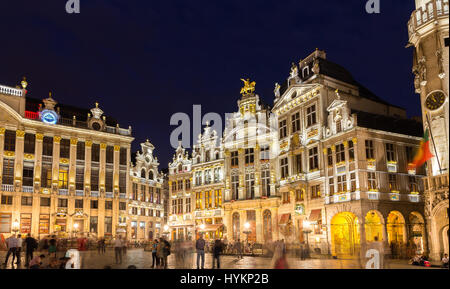 Edifici sulla Grand Place square a Bruxelles Foto Stock