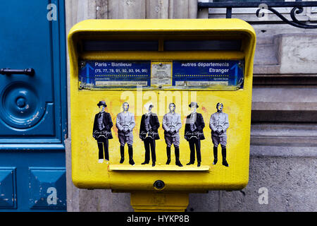 Letter Box, Parigi 3th, Francia Foto Stock