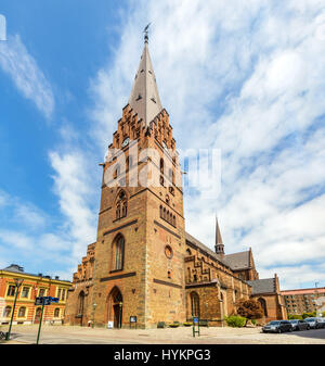 Vista di St Petri cattedrale in Malmo, Svezia Foto Stock