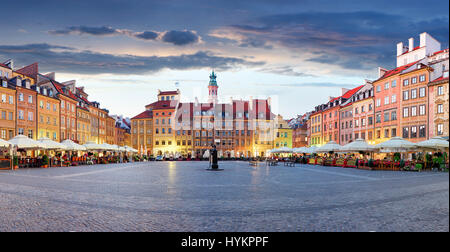 Piazza del mercato a Varsavia, Polonia Foto Stock