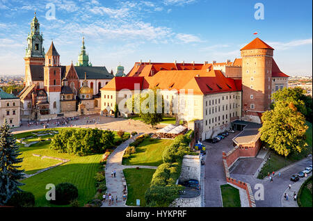 Cracovia - il castello di Wawel al giorno Foto Stock