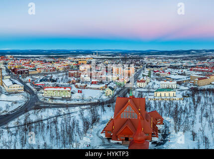 Chiesa di Kiruna, Kiruna, Lapponia, Svezia Foto Stock