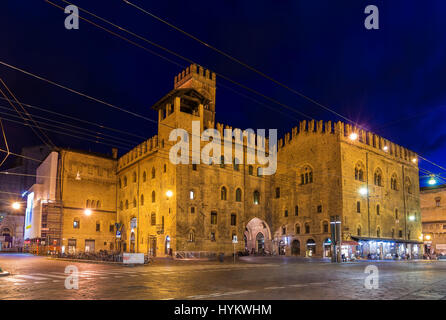 Palazzo Re Enzo a Bologna, Italia Foto Stock