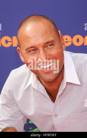 Derek Jeter assiste il 2015 Nickelodeon Kids Choice Awards di sport a UCLA nel luglio 16th, 2015 a Los Angeles, California. Foto Stock