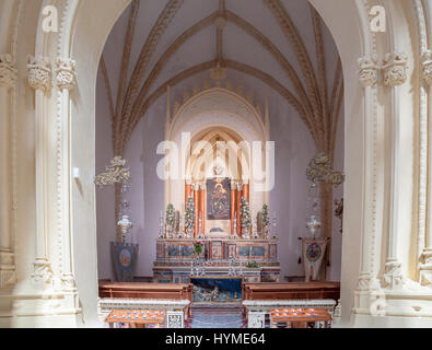 ERICE, Italia - 12 settembre 2015: Interno della cattedrale di Erice, provincia di Trapani in Sicilia, Italia Foto Stock