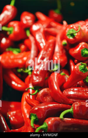 Sacco di peperoncino rosso, sfondo Foto Stock