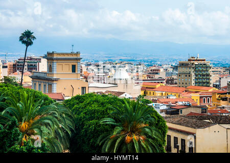 Vista di Cagliari capoluogo della regione Sardegna Italia Foto Stock