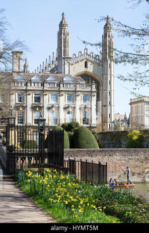 Clare College di Cambridge University in primavera, Cambridge Inghilterra Cambridge Regno Unito Foto Stock