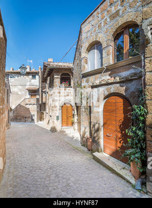 Vista panoramica di Barbarano Romano, borgo medievale in provincia di Viterbo, Lazio, Italia Foto Stock