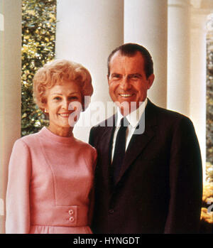 Il presidente e la Sig.ra Richard M. Nixon alla Casa Bianca. Washington, DC, circa 1969. Foto Stock