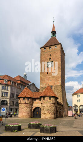Weisser Turm in Norimberga - Germania Foto Stock