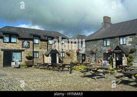 Il famoso Jamaica Inn a Bodmin Moor in Cornwall, Regno Unito Foto Stock