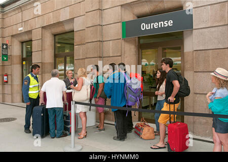 Stazione ferroviaria, Ourense, regione della Galizia, Spagna, Europa Foto Stock