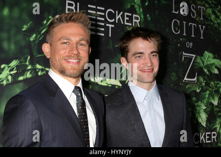 Hollywood, California, USA. 05 apr, 2017. Charlie Hunnam, Robert Pattinson presso il Los Angeles Premiere di James Gray è la città perduta di Z su Aprile 5, 2017 in Hollywood, la California. Credito: David Edwards/media/punzone Alamy Live News Foto Stock