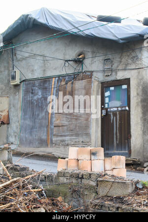 Vista dell'ultimo povero borgo collinare chiamato Villaggio Baeksa(104 città o villaggio 104) a Seul, in Corea. Foto Stock