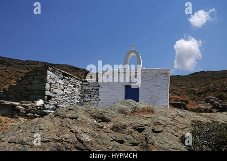 San Giovanni, Agios Ioannis.Halkolimionas Beach. Andros isola. Cicladi Grecia. Foto Stock