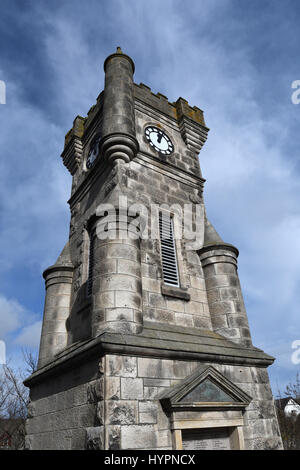 Brora;clock tower;War Memorial;1922;sutherland;Scozia Foto Stock