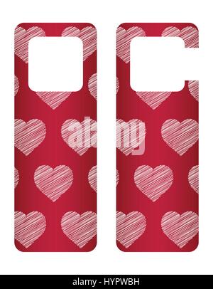 Tag porta con il giorno di San Valentino design Illustrazione Vettoriale