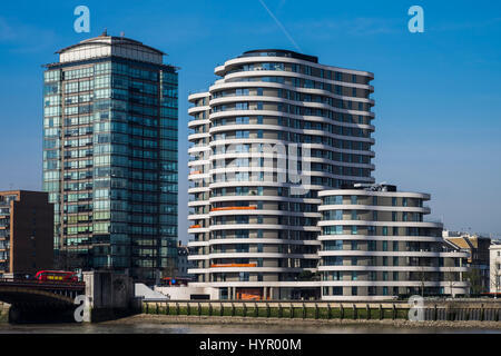 Riverwalk edifici di appartamenti, Pimlico, London, England, Regno Unito Foto Stock