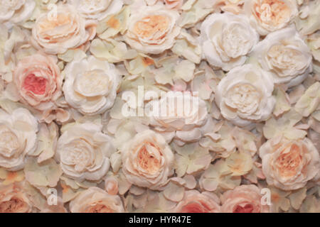 Blur fiori in tessuto attaccato al canvas passato delicato