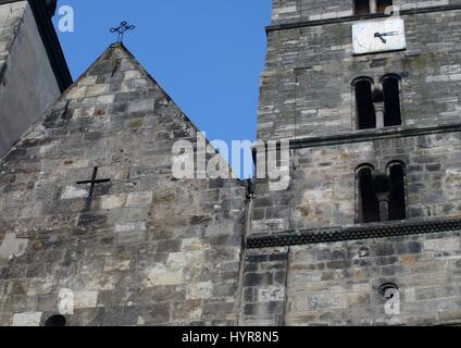 Dettagli della vecchia chiesa in Opatów, Polonia Foto Stock