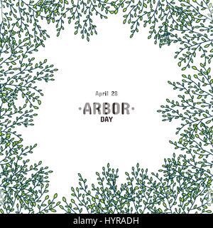 Arbor Day, scheda del vettore o il modello di pagina di intestazione. Illustrazione Vettoriale